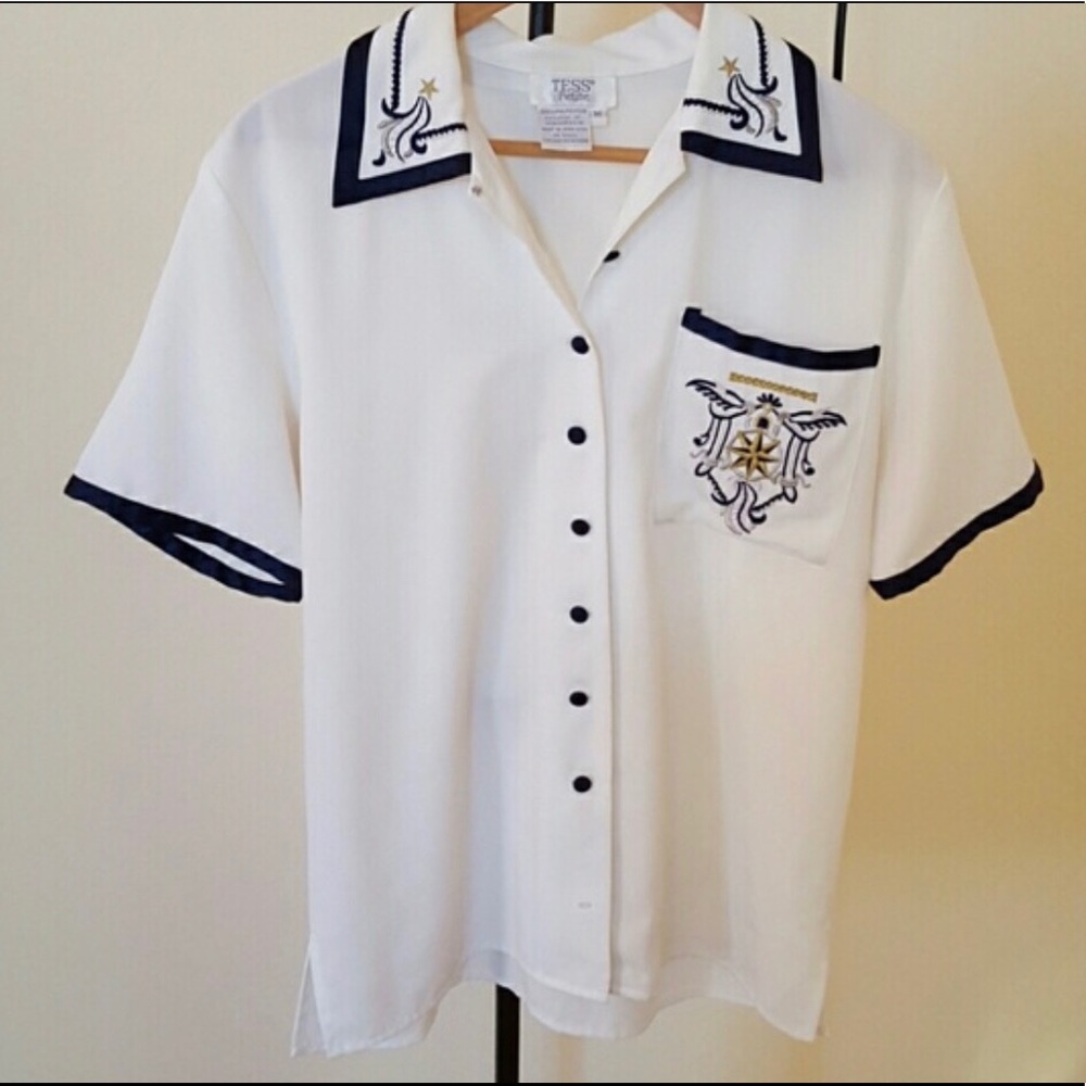 Vintage Nautical Polo Shirt